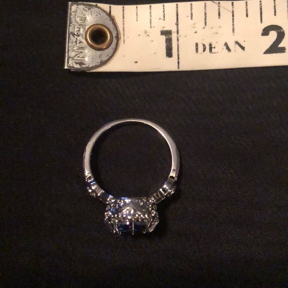 Blue CZ ring - Picture 2 of 5
